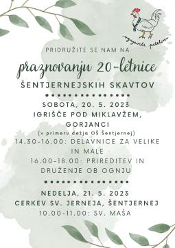 Skavti 20 let - vabilo